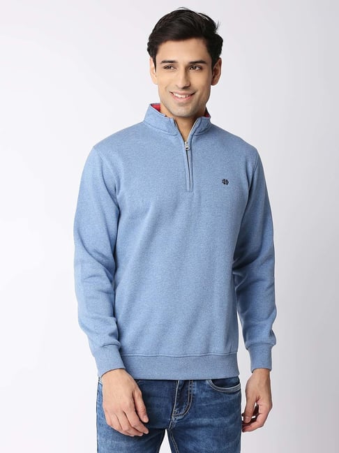 Mock collar clearance sweatshirt