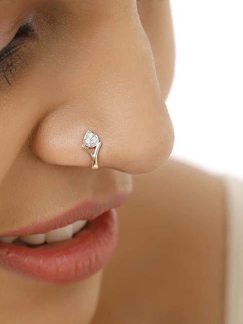 Tanishq gold best sale nose ring