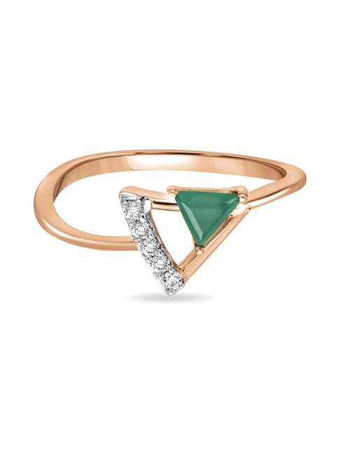 Emerald ring clearance tanishq