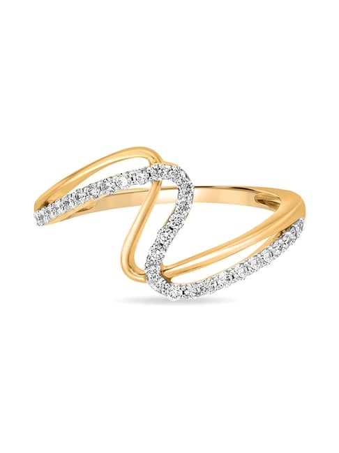 14KT Yellow Gold Timeless Twirls Diamond Finger Ring