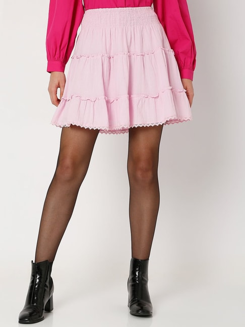 Vero Moda Pink Mini Skirt Price in India