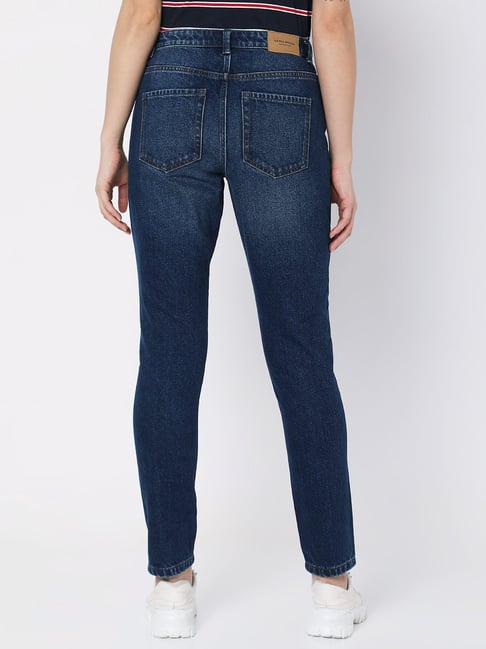 Uventet opdragelse sammensværgelse Buy Vero Moda Dark Blue Regular Fit Jeans for Women Online @ Tata CLiQ