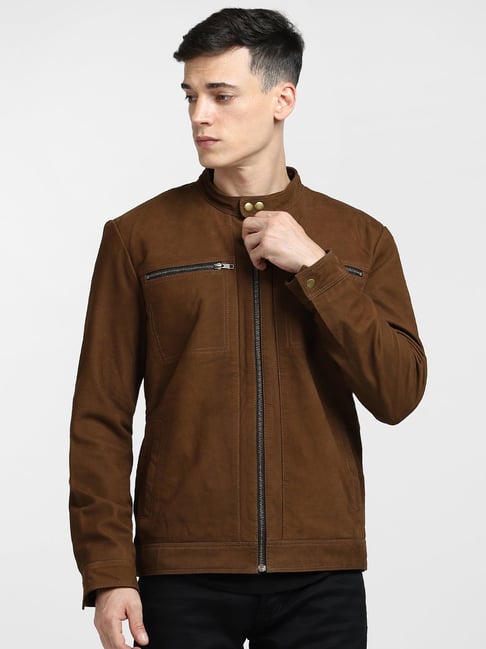 URBAN RACERS by JACK&JONES RED RACER LEATHER JACKET