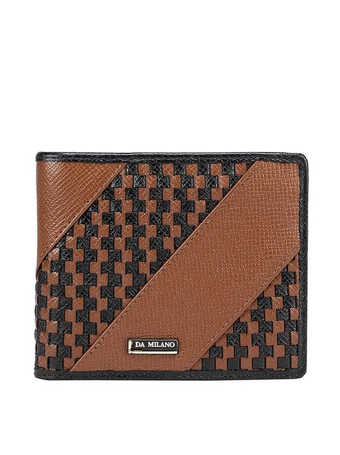 Buy Da Milano Brown Casual Leather Bi-Fold Wallet for Men Online