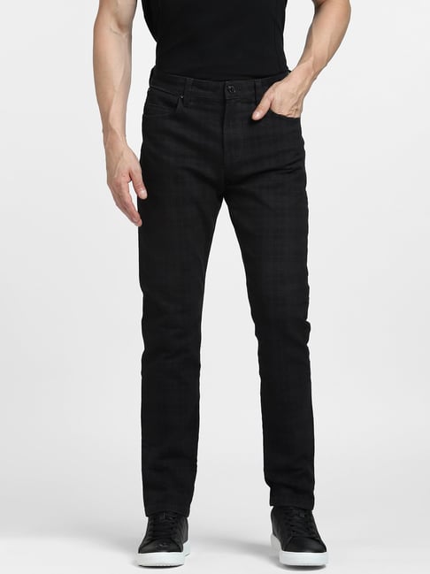 Jack & Jones Black Slim Fit Low Rise Jeans