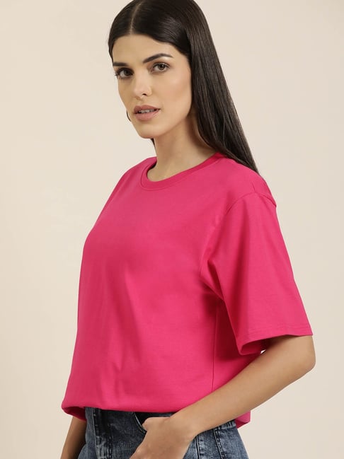 Dillinger Pink Cotton Oversize T-Shirt-picture-26