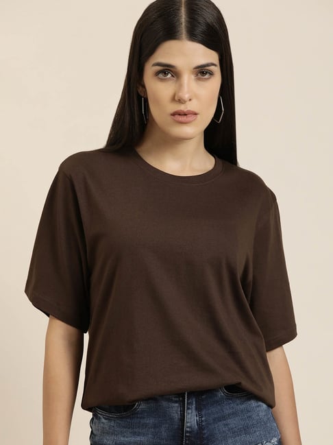 Dillinger Dark Brown Cotton Oversize T-Shirt-picture-37