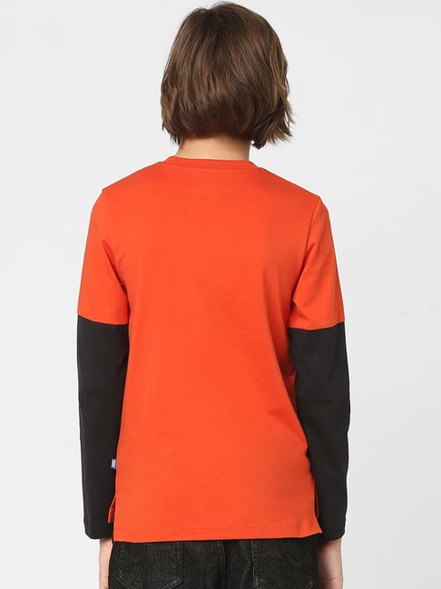 Buy Jack & Jones Junior Orange Cotton Printed T-Shirt for Boys Clothing  Online @ Tata CLiQ