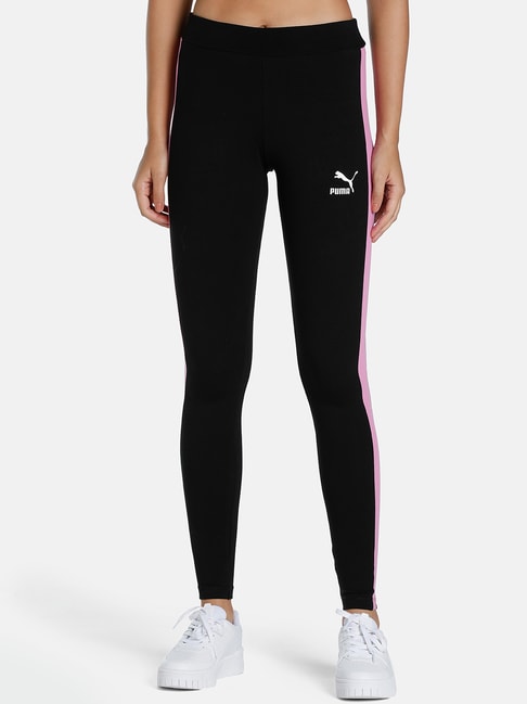PUMA Forever Pocket Tights Cotton Black XS at Amazon Women's Clothing store