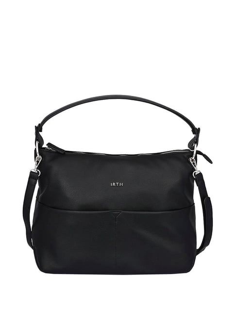 Buy IRTH Black Solid Medium Handbag Online At Best Price @ Tata CLiQ