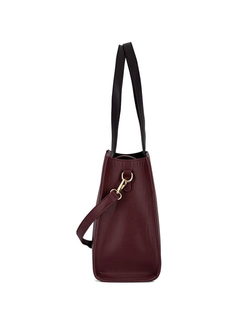 Buy Accessorize London Caroline Burgundy Patterned Satchel Bag for Women at  Redfynd