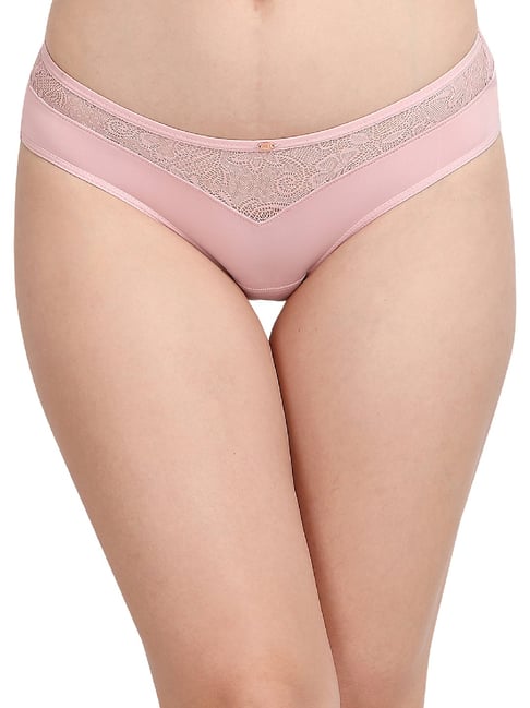 Charmo Womens Lace Cheeky Panty Bikini Underwear, 4 Pack