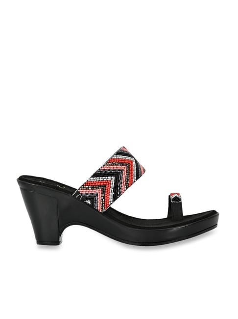 Buy Jove Women s Multicolor Toe Ring Sandals for Women at Best