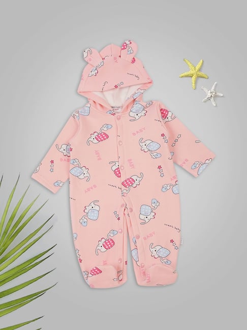 Buy Mee Mee Kids Light Pink Printed Romper for Boys Clothing