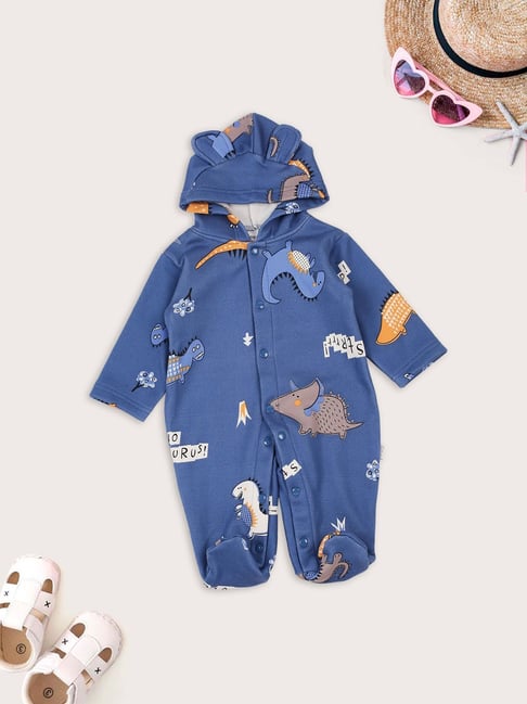 Buy Mee Mee Kids Blue Printed Romper for Boys Clothing Online