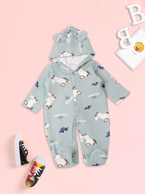 Buy Mee Mee Kids Grey Printed Romper for Boys Clothing Online