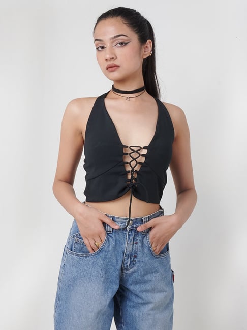 Buy IZF IZF Black Crop Top at Redfynd