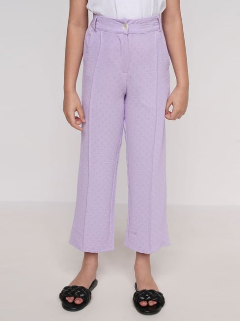 Buy Girls Purple Mid Rise Pants Online at KidsOnly  263684902