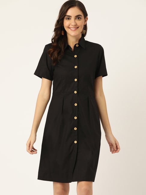 BRINNS Black Shirt Dress Price in India