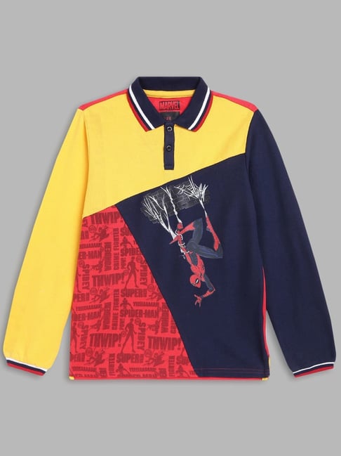 Buy Blue Giraffe Kids Multicolor Cotton Printed Polo T-Shirt for