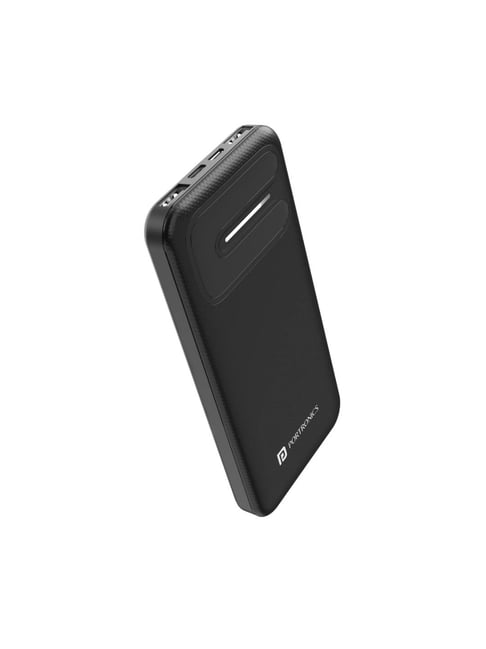Portronics Power A 10K 10000 mAh Fast Charging Power Bank with Dual Input  (USB Type C)- Black