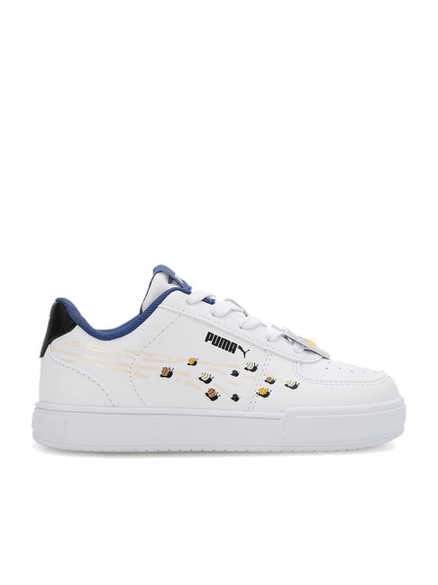 Buy Puma Kids White & Blazing Blue Casual Sneakers for Boys at