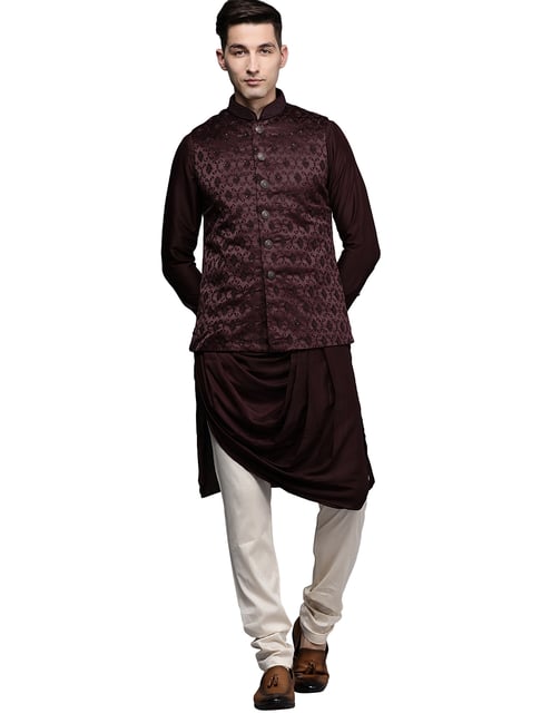 Stylish Grey Embroidered Nehru Jacket Set... | Nehru jackets, Indo western  dress for men, Nehru jacket for men