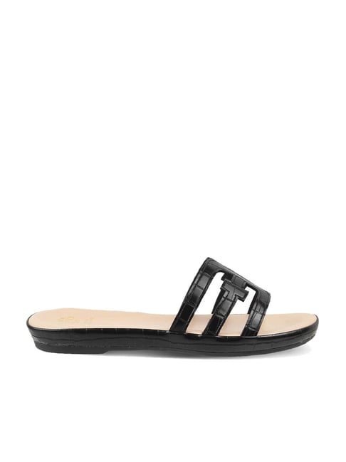 Tresmode Women's Black Casual Sandals