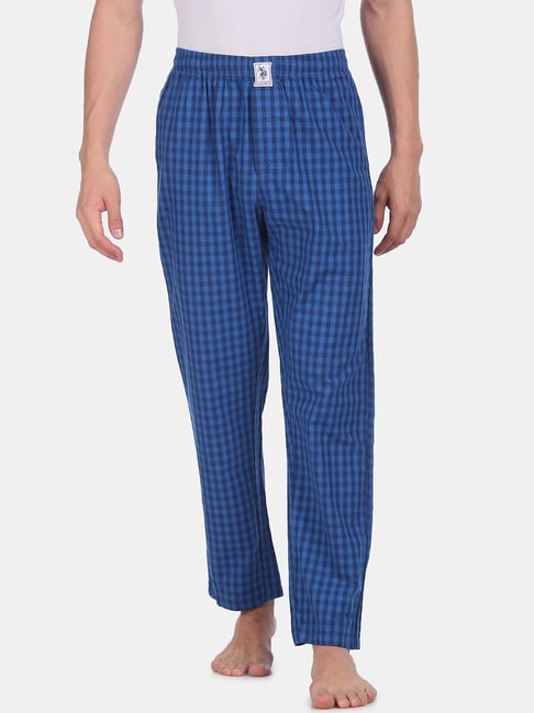 Mens Red Check Cotton Loungewear Pyjama Bottoms | Shop Mens Loungewear  Online | Steel and Jelly