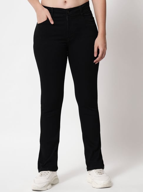 Orchid Blues Black Flared Fit Jeans