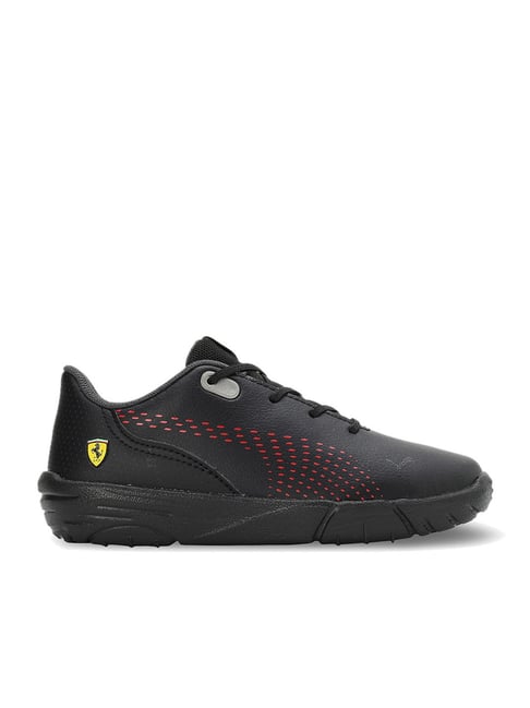 Puma Kids Ferrari Drift Cat Decima AC PS Black & Rosso Corsa Red Casual Sneakers