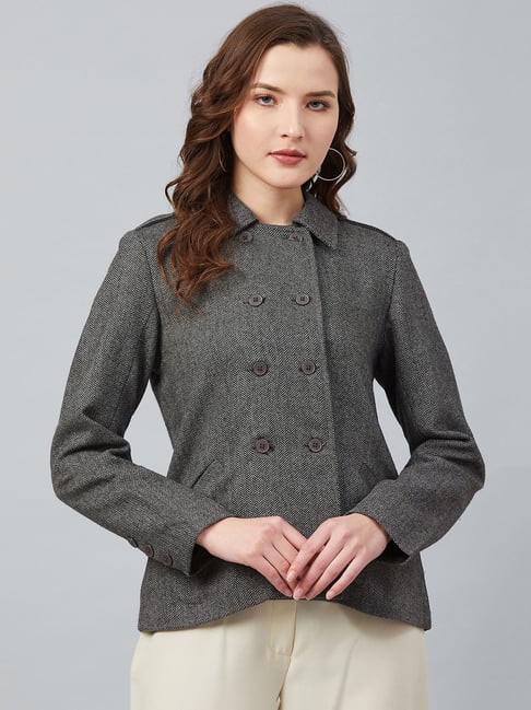 marie claire COMFORT JACKET LLサイズ Buy Marie Claire Grey Jacket for Women's Online @ Tata CLiQ