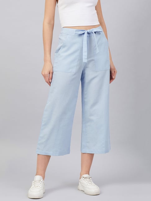 FANCY Latest Denim JeansJoggersPalazzoTrousers Fit Women Blue Bell  Bottom Pants For Girls 