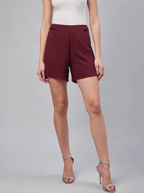 Carlton London Maroon Shorts