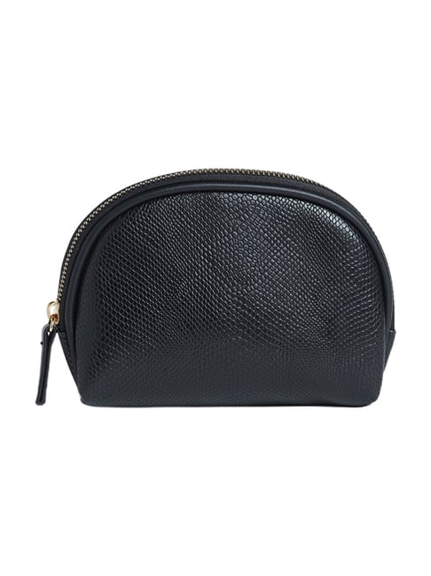 Leather Cosmetic Bag , Black