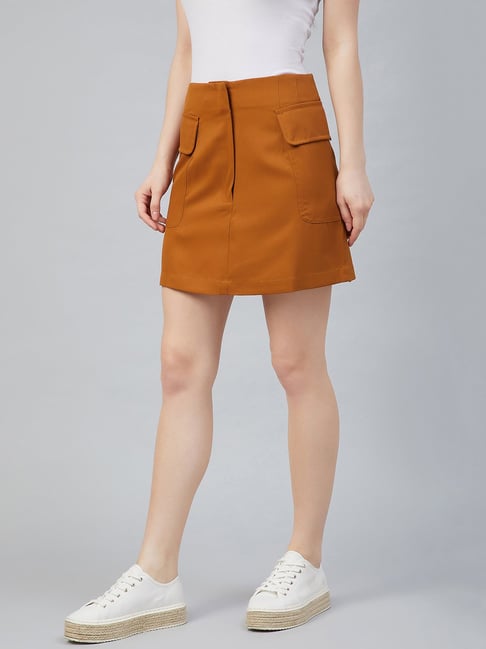 Buy Marie Claire Light Brown A-Line Mini Skirt for Women's