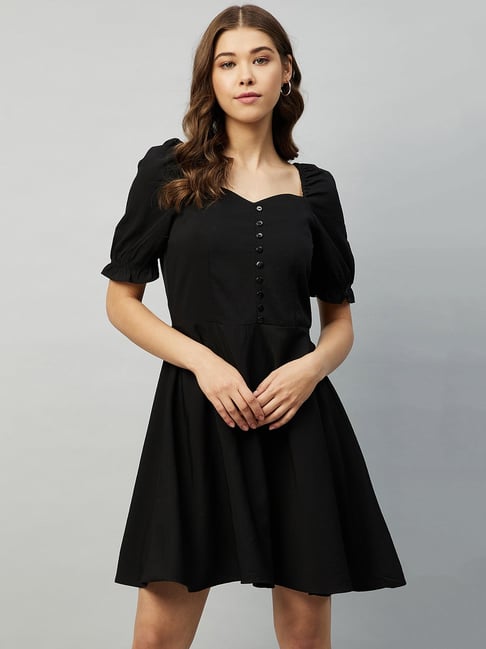 Black Handloom Cotton A Line Maxi Dress – Madhurima Bhattacharjee