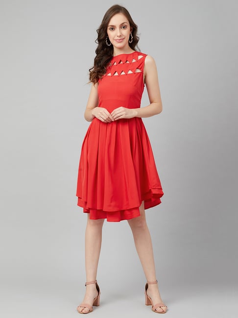 Rare Red High-Low Dress