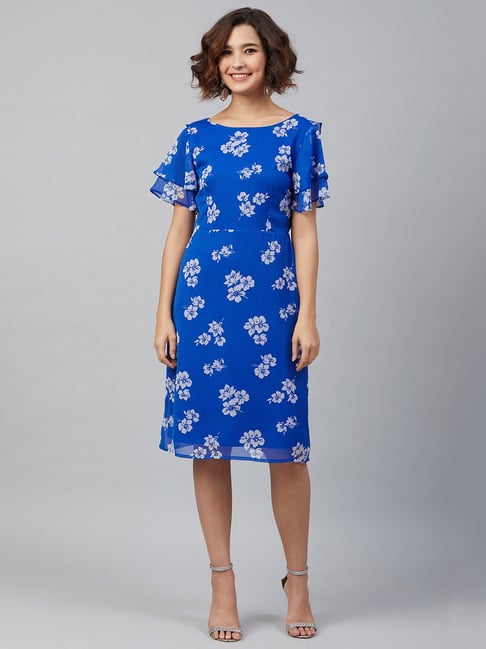 Fashion flowy floral midi dress