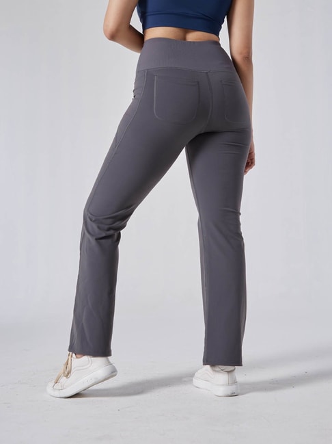 Buy BlissClub Women Melange Flare Pants | Two Toned | High Rise | 4 Pockets  | Polycotton at