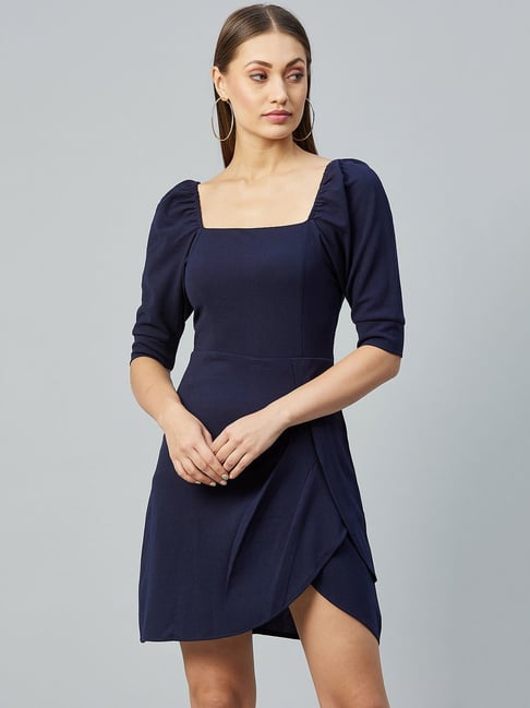 Marie Claire Navy A Line Dress Price in India