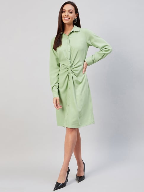 Marie Claire Green Shirt Dress Price in India