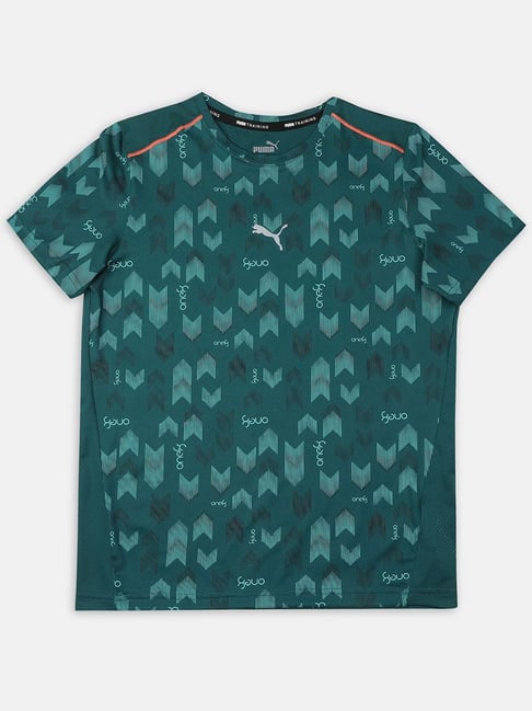 Puma Kids VK AOP Active B Green Printed T-Shirt