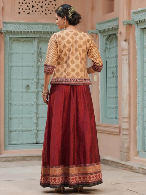 Buy SCAKHI Dark Green Embellished Ethnic Dress With Jacket for Women's  Online @ Tata CLiQ