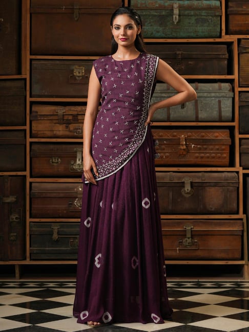 Annsh Apparel Women Ethnic Dress Purple Dress - Buy Annsh Apparel Women Ethnic  Dress Purple Dress Online at Best Prices in India | Flipkart.com