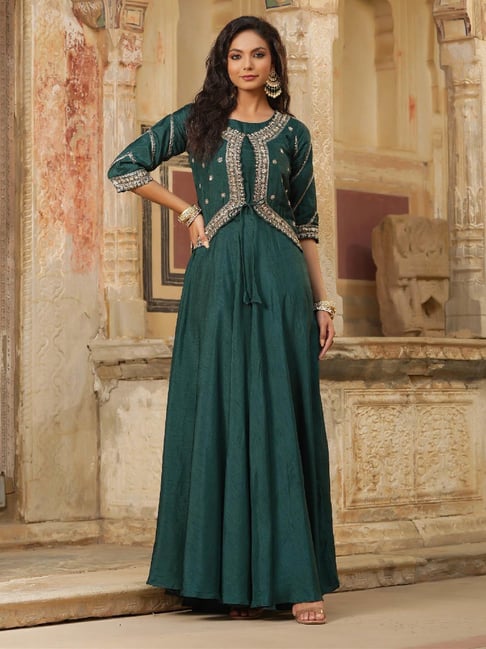 Emerald Green Ethnic Dress