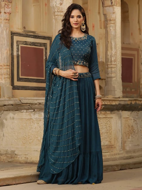 Navy Blue Color lehenga choli for women Buy Online – Joshindia