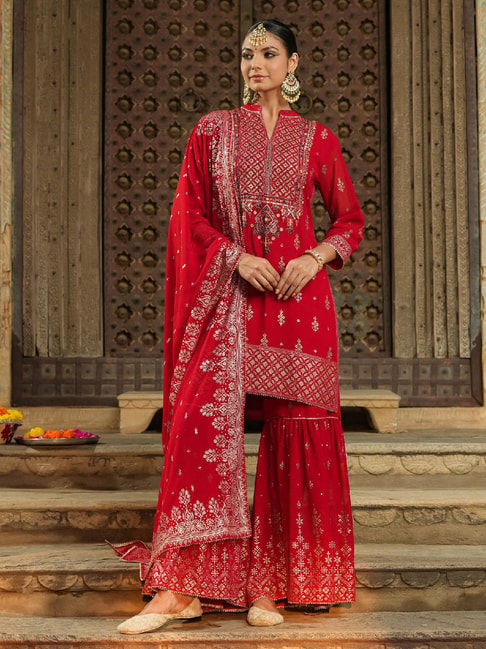 Share more than 75 red kurti for wedding