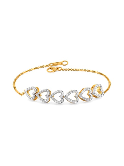 Gold and Diamond heart bracelet  Djulafr