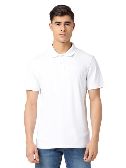 Calvin Klein Jeans Brilliant White Regular Fit Polo T-Shirt